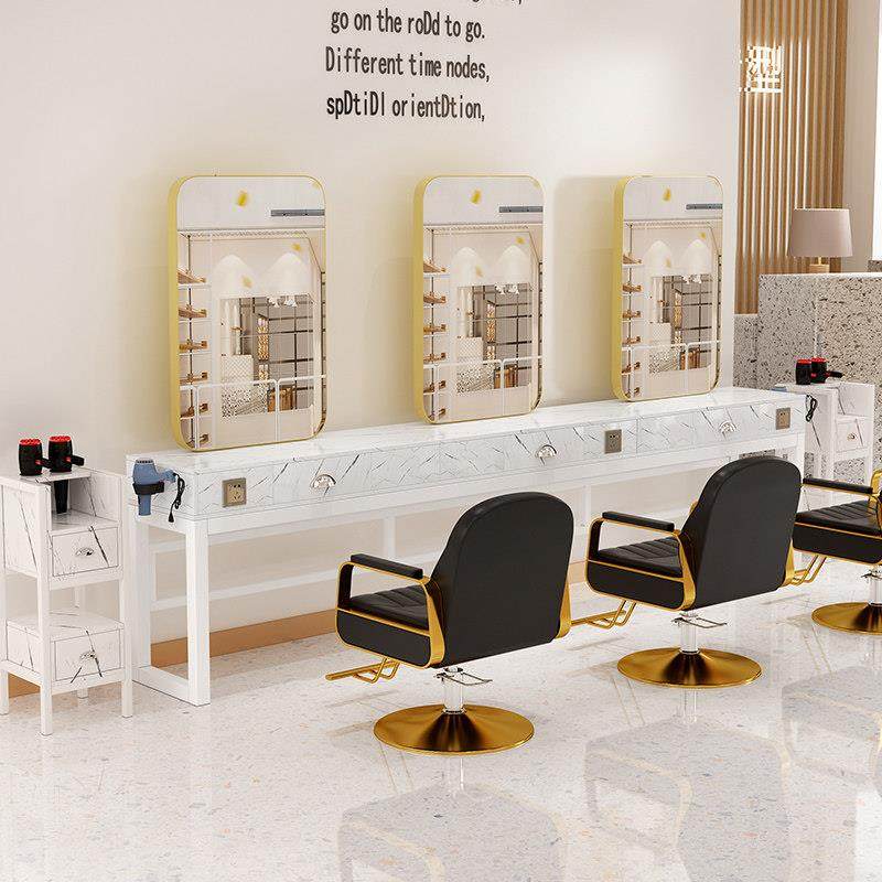网红美发店镜台单面带灯理发店双面烫染台发廊剪发镜子影楼化妆桌,淘宝优惠券,粉丝福利购,淘宝优惠卷