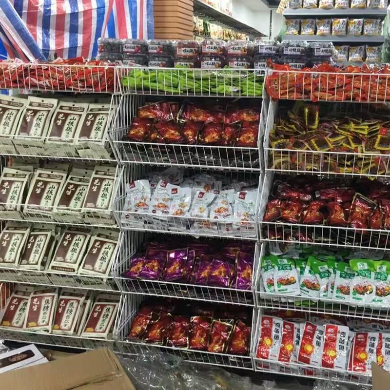 叠笼多功能北京超市膨化食品货架超市堆笼便利店卖场斜口堆篮网架 - 图2
