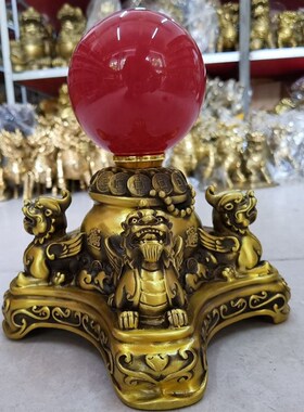 纯铜时来运转貔貅四方纳财家居装饰招财进宝店铺开业礼品桌面摆件