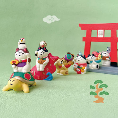 Decole福气招财Concombre正版手办猫咪玩具装饰桌面潮玩摆件礼物 - 图1