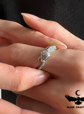 男女款925纯银本命年蛇年戒指