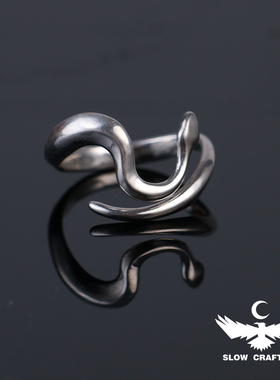 纯手工银戒指原创小众本命年尾戒