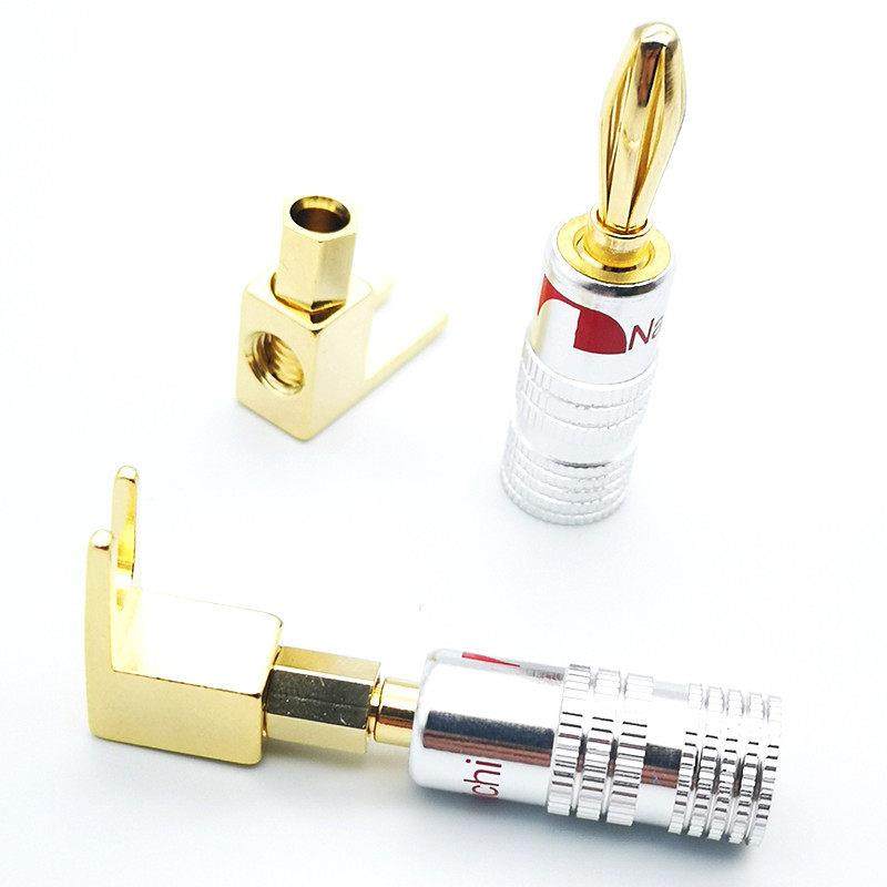 HiFi发烧级Y插转香蕉头纯铜音响功放胆机古董音箱喇叭线转换插头,淘宝优惠券,粉丝福利购,淘宝优惠卷