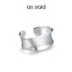 As said Roaming Series Curve Irregular Matte Brushed Bracelet Wide Edition Light Luxury Arm Ring Couple Hand Dress