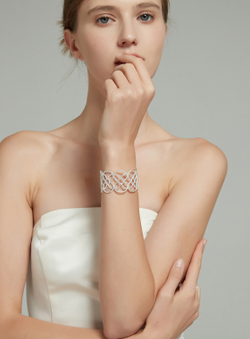 assaid蕾丝宽版大手镯