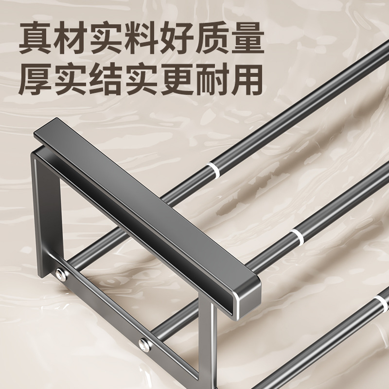 浴室洗脸盆收纳架柜下分层置物架卫生间整理架悬挂盆架可伸缩鞋架 - 图3