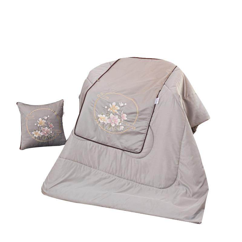 高克重磨毛新中式绣花抱枕被子二合一可折叠毯子午睡靠枕靠垫两用,淘宝优惠券,粉丝福利购,淘宝优惠卷