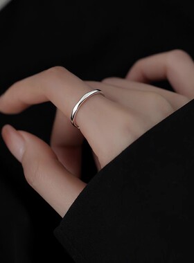切面素圈可调尾戒女2026新款