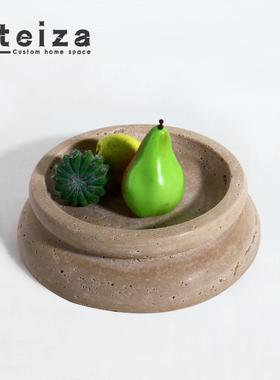 Oteiza大理石果盘装饰盘样板间摆件家居客厅茶几托盘软装工艺摆设