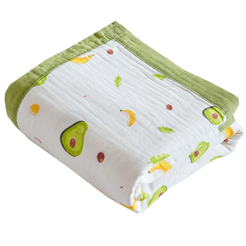 六层婴儿纱布浴巾泡泡纱毯A类加厚儿童盖毯夏季午睡空调毯毛巾被 - 图0