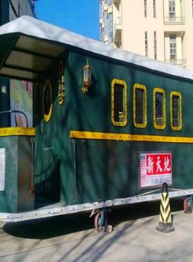 民宿复火车厅东风版本传统绿皮火qhp0215-餐车古实力厂家制作有实