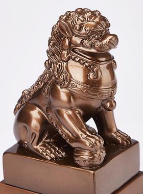 新中样式禅意家居摆亚克力狮子装饰品客件厅KLP书房玄关板房软装