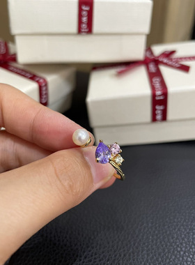 源400+！现89.9！后花园紫葡萄珍珠女戒 大货剩余小几百个