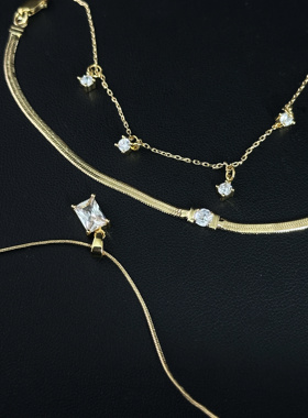 源500+！现89！外在火出天际的蛇骨方糖项链手链 出口纯元