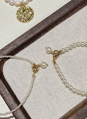 进口施家珍珠手链 全部都是人工挑珠串珠 尾链还有一颗 贼精致