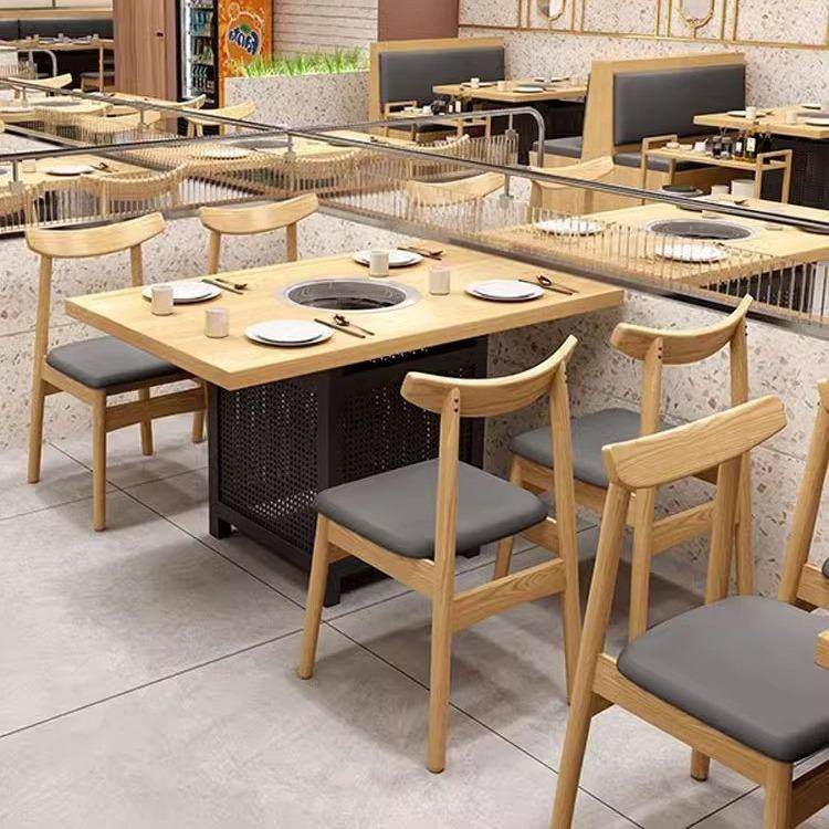 自助餐厅烤肉串串火锅桌电磁炉一体桌椅餐厅烤肉店桌子卡座沙发,淘宝优惠券,粉丝福利购,淘宝优惠卷