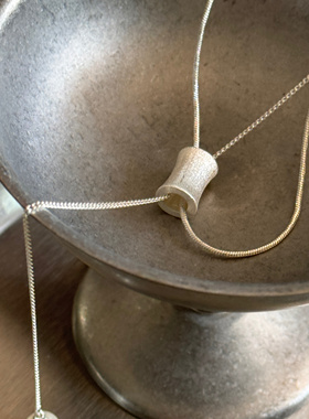 L'amour圆筒流苏珍珠毛衣链女轻奢小众设计感锁骨链新款爆款颈链