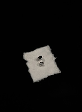 L'amour 董洁推荐小众设计红玛瑙开口指环S925纯银轻奢哑光戒指