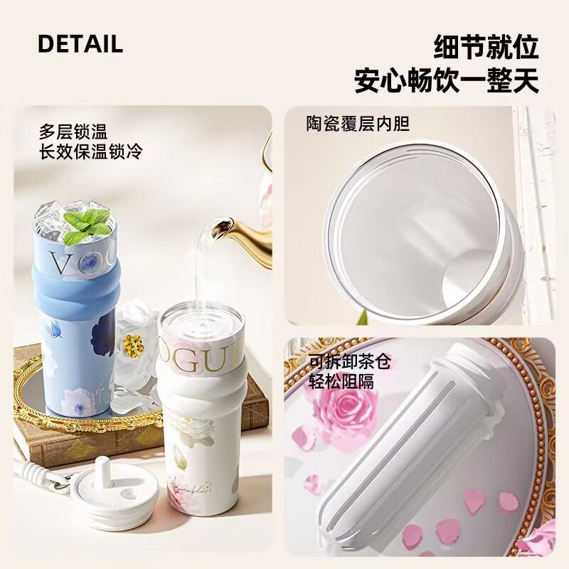 2025新款保温杯女生吸管杯高颜值大容量陶瓷内胆咖啡杯车载水杯子,淘宝优惠券,粉丝福利购,淘宝优惠卷