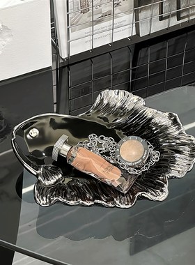 高颜值锦鲤钥匙收纳摆件客厅玄关收纳盘家居装饰品入户置物架托盘