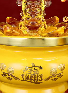 陶瓷土罐聚宝盆家用摆件招财聚财