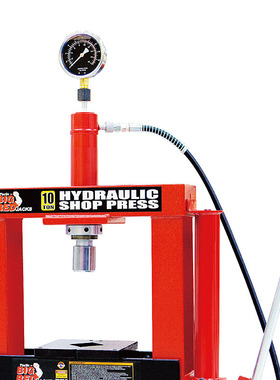 通润BIGRED汽修手动台式10吨油压机压配轴承压力机锻压液压机