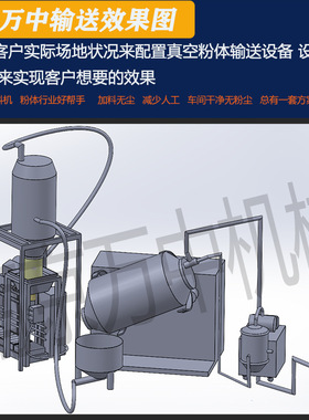 真空上料机厂家 面粉压片包装机无尘加料防爆型自动真空上料机