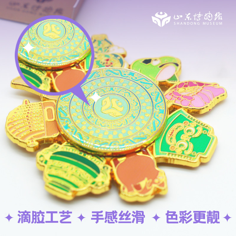 山东博物馆文创 显眼包旋转金属冰箱贴马年新年礼物纪念品伴手礼