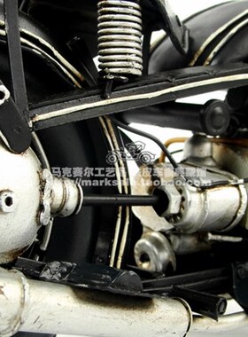 复古铁艺摩托车模型摆设桌面装饰品宝马R32摩托车铁皮创意装饰