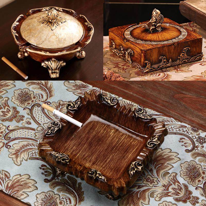 中式复古带盖烟灰缸客厅潮流创意茶几摆件办公室个性烟缸防飞灰,淘宝优惠券,粉丝福利购,淘宝优惠卷