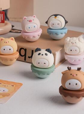 可爱不倒翁治愈情绪办公室桌面装