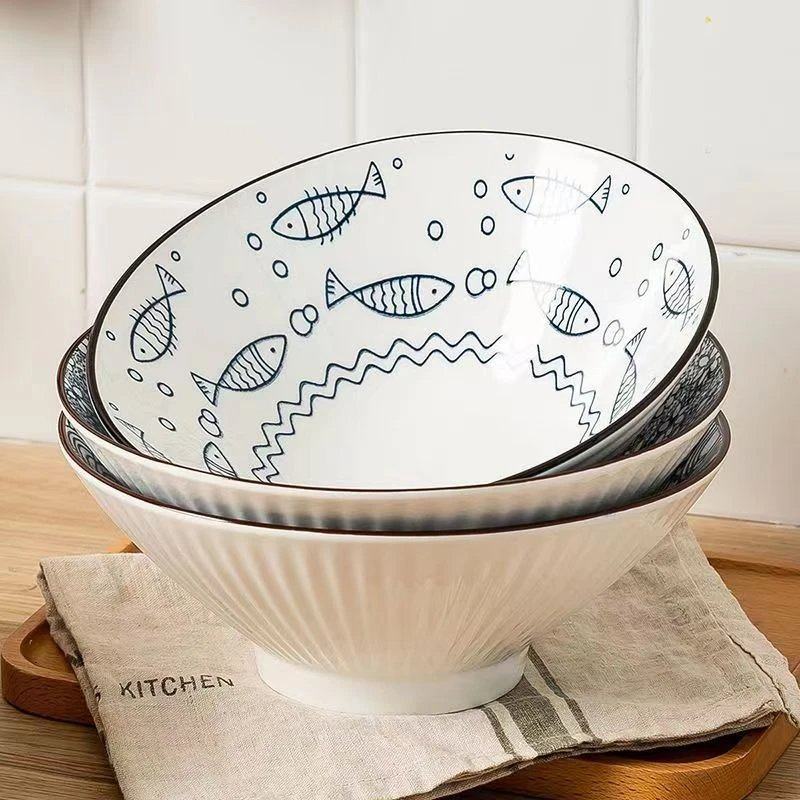 饭碗简约日式拉面泡面家用网红餐具拉面碗瓷碗商用斗笠碗好多鱼s,淘宝优惠券,粉丝福利购,淘宝优惠卷