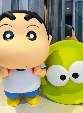 蜡笔小新手办青蛙小新摆件周边