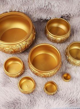 聚宝盆摆件纯黄铜招财聚财八福聚宝盆存钱罐米缸办公室店铺开业