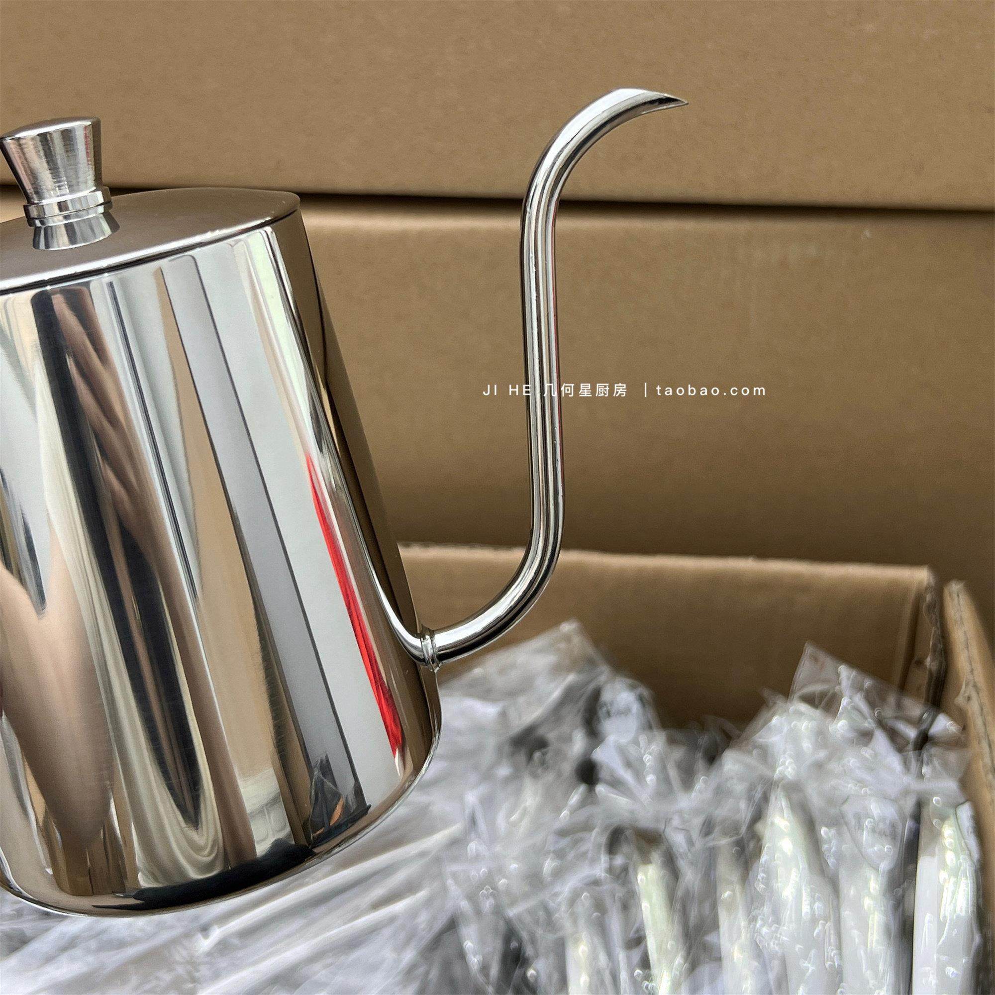 304不锈钢耳挂咖啡手冲壶细嘴大号600ML鹅颈烧水壶垂直均匀出水,淘宝优惠券,粉丝福利购,淘宝优惠卷