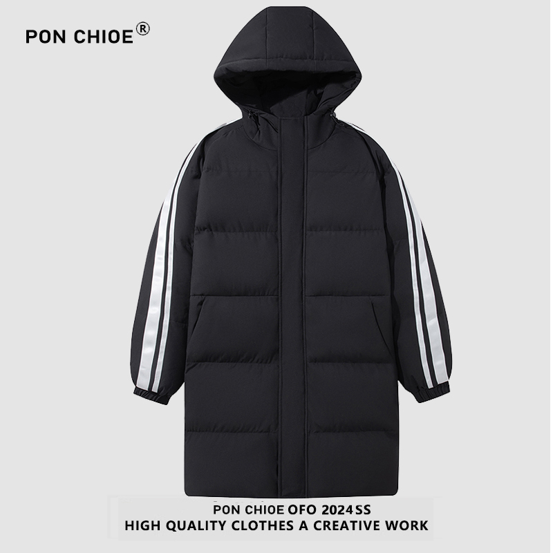 ponchioe中长款棉衣男女冬季加厚抗寒棉服休闲防风保暖立领棉袄