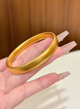 正品古法轮胎黄金手镯