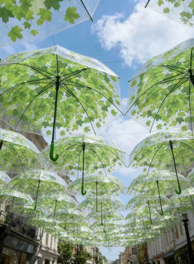 ins风秋景枫叶雨伞天幕挂饰