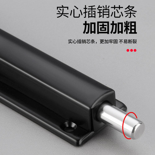 不锈钢自动弹簧插销门锁按钮式防锈门栓家用公共厕所按压式门锁扣 - 图3