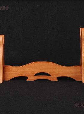 桃架子桃木托架剑底支架斧子座架子摆件木麦太保质托架木斧托斧座