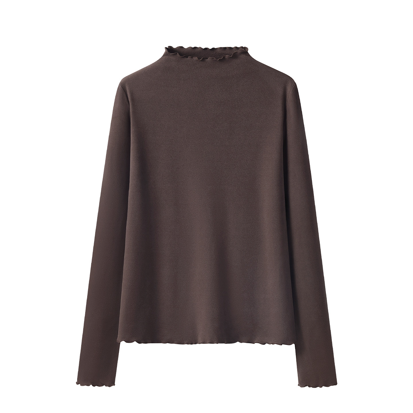 都市丽人半高领打底衫女冬2026新款双面绒德保暖木耳边内搭上衣Y,淘宝优惠券,粉丝福利购,淘宝优惠卷