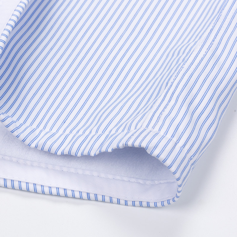 HN纯棉商务竖条纹保暖衬衫男士浅蓝色全棉秋冬季大尺码加厚加绒衬,淘宝优惠券,粉丝福利购,淘宝优惠卷