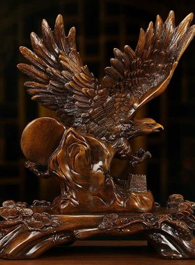 大展宏图老鹰摆件公司商务礼品办公桌书房装饰品开业乔迁礼品摆件