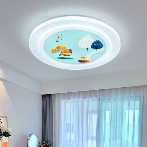 高亮卧室灯圆形吸顶灯LED墙壁开关控制主卧房间灯具安装简单 - 图2