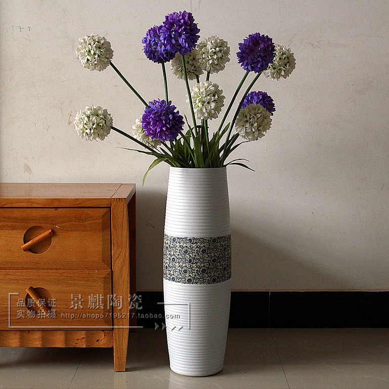 景德镇陶瓷花瓶 欧式现代简约客厅落地大花瓶 花插 混批 - 图0