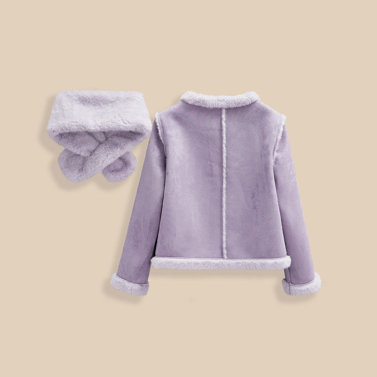 IEF/爱依服小个子专属2025新款冬季磨砂皮外套短款加绒皮衣外套女,淘宝优惠券,粉丝福利购,淘宝优惠卷