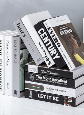 现代北欧风格简约假书摆件客厅卧室家居装饰品仿真书摄影拍照摆设