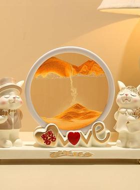 客厅玄关电视柜寓意喜庆婚房布置装饰喜字摆件结婚礼物闺蜜送新人