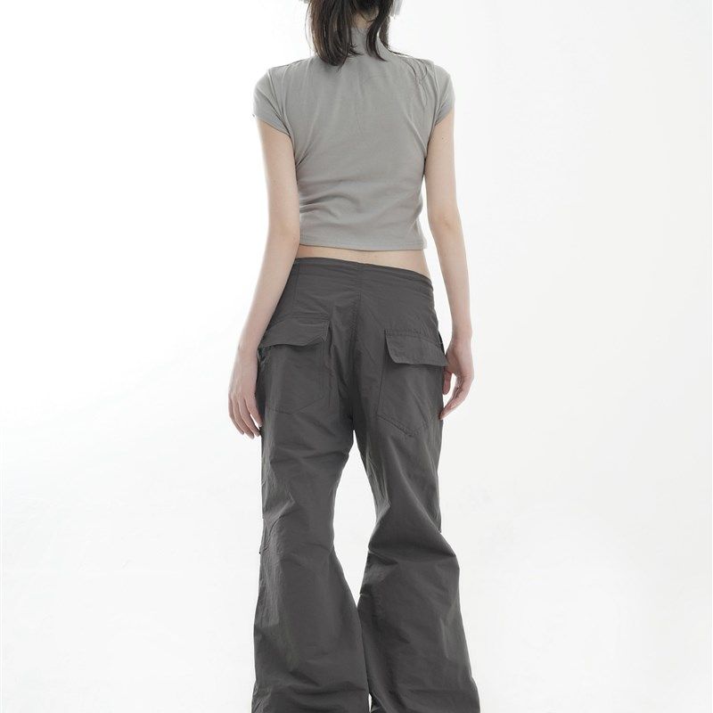 咖喱人 美式冲锋裤女宽松阔腿束脚户外休闲百搭工装裤男夏薄款,淘宝优惠券,粉丝福利购,淘宝优惠卷