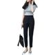 Black nine-point suit trousers for women in spring, summer, autumn and winter, small feet, high waist, straight professional shorts, casual cigarette pants